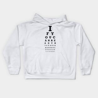 Social Distance Eye Chart Kids Hoodie